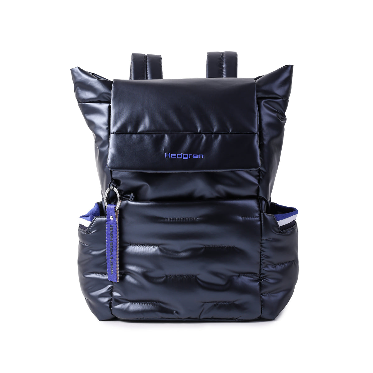 Billowy Backpack With Flap Peacoat Blue