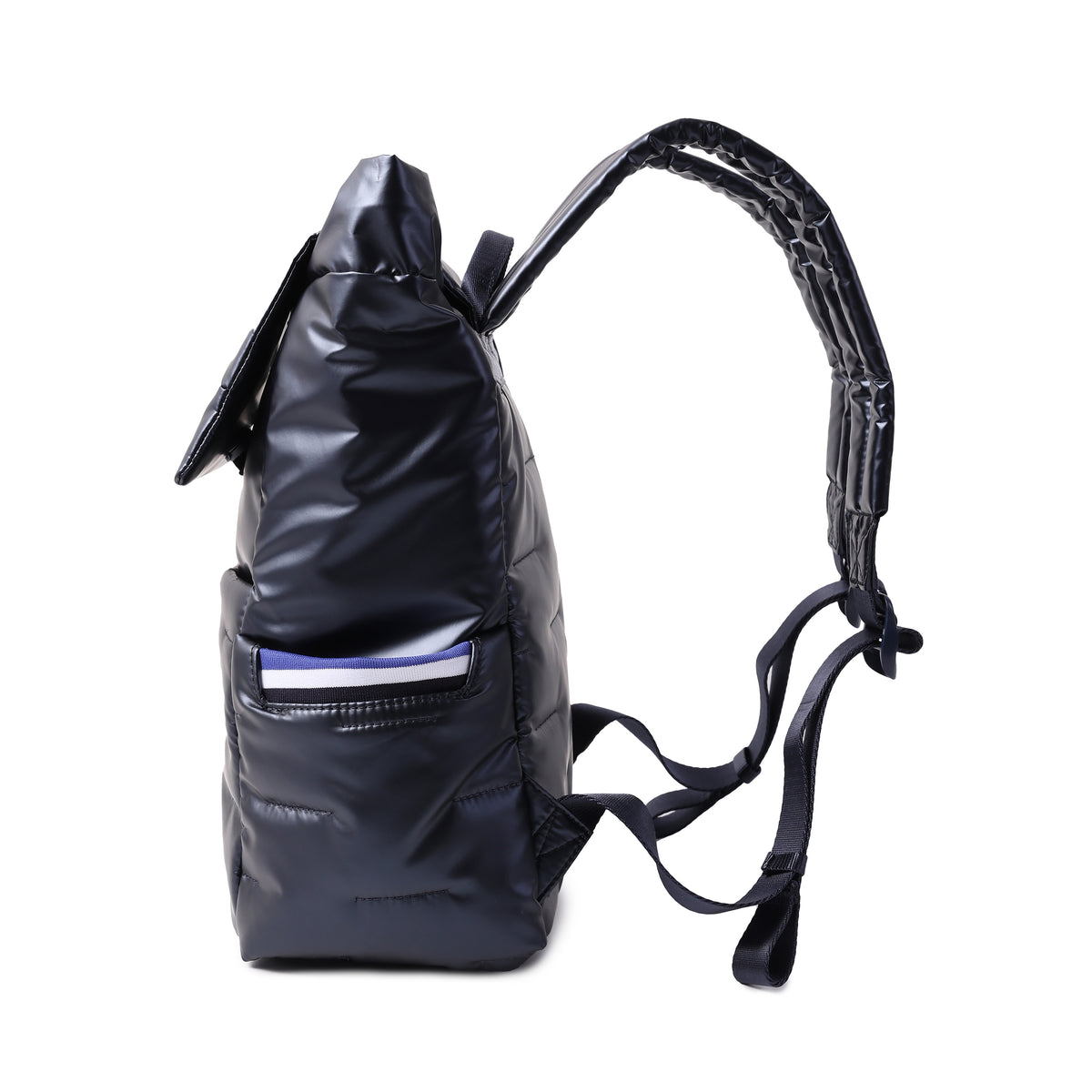 Billowy Backpack With Flap Peacoat Blue