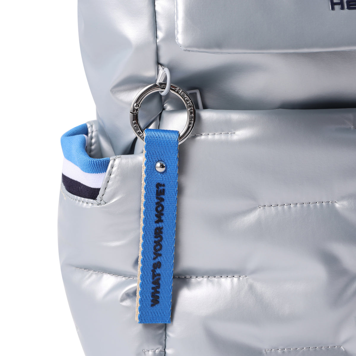 Billowy Backpack With Flap Pearl Blue