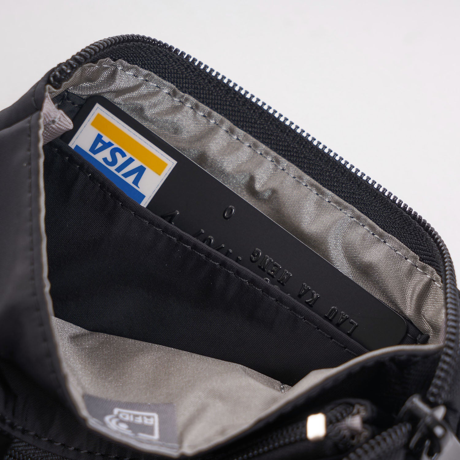 Franc M 3 Zipper Pouch Rfid Medium Black