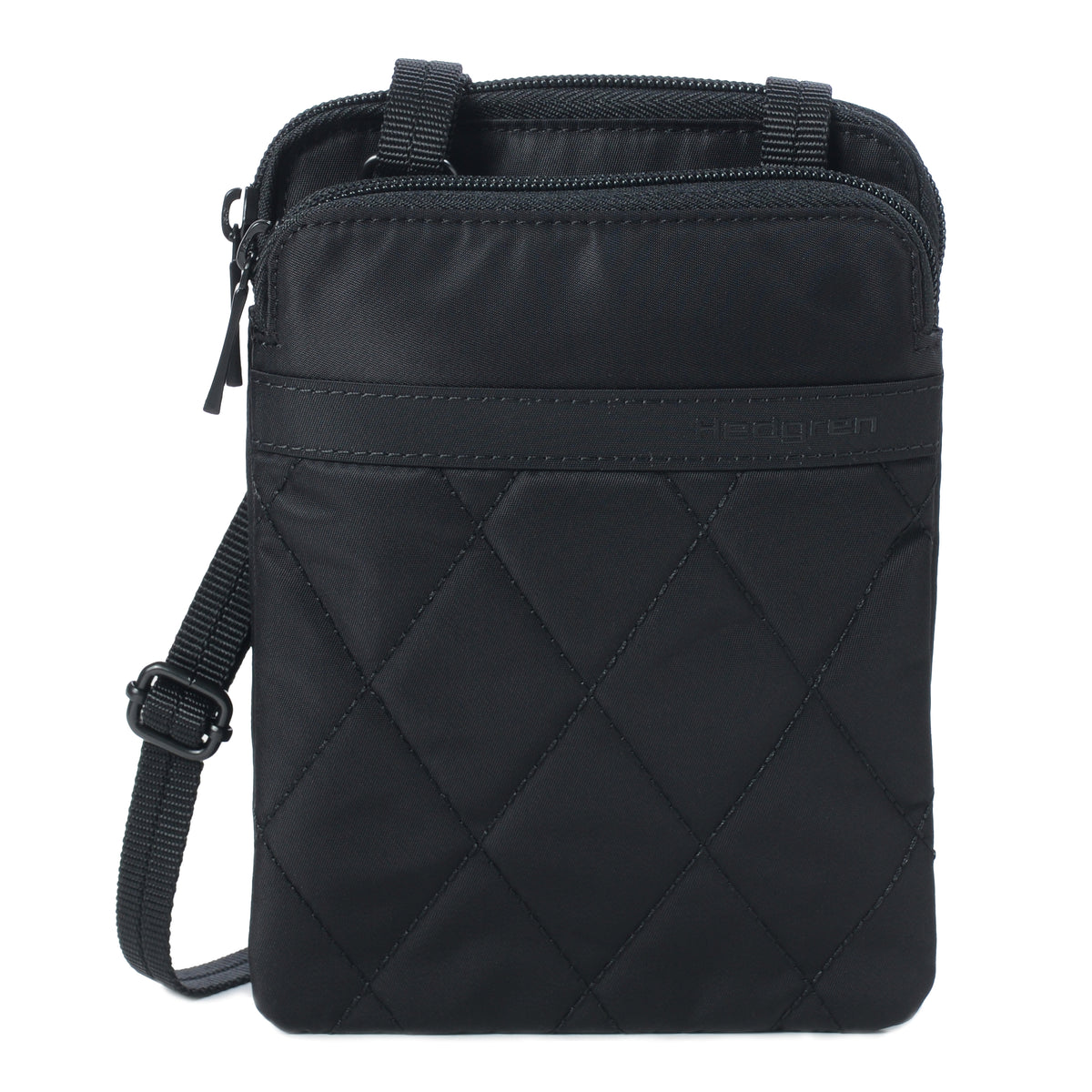 Rupee RFID Passport Holder Quilted Black