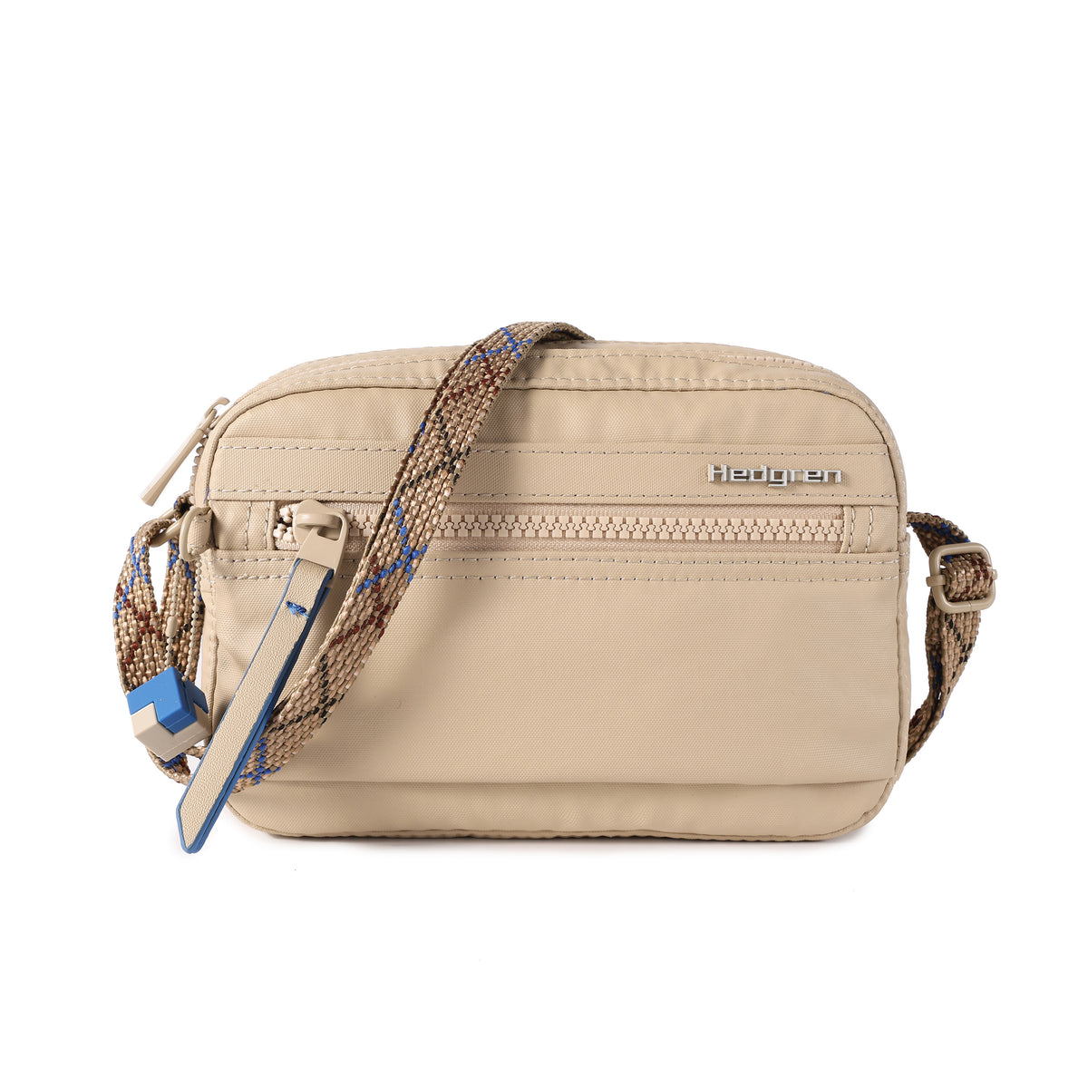 Maia Small Crossover 2 Compartment Creased Safari Beige