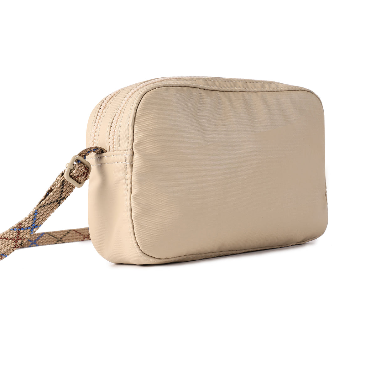 Maia Small Crossover 2 Compartment Creased Safari Beige