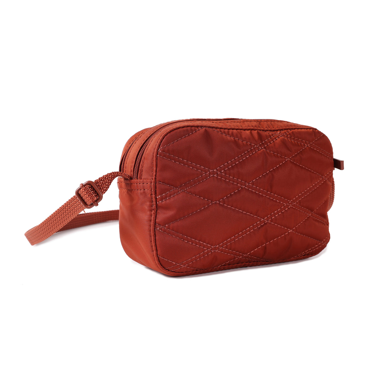 Maia Small Crossover 2 Compartment New Quilt Brandy Brown