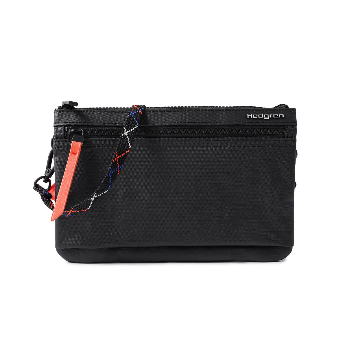 Emma Crossover 3 Compartment Rfid Creased Black/Coral