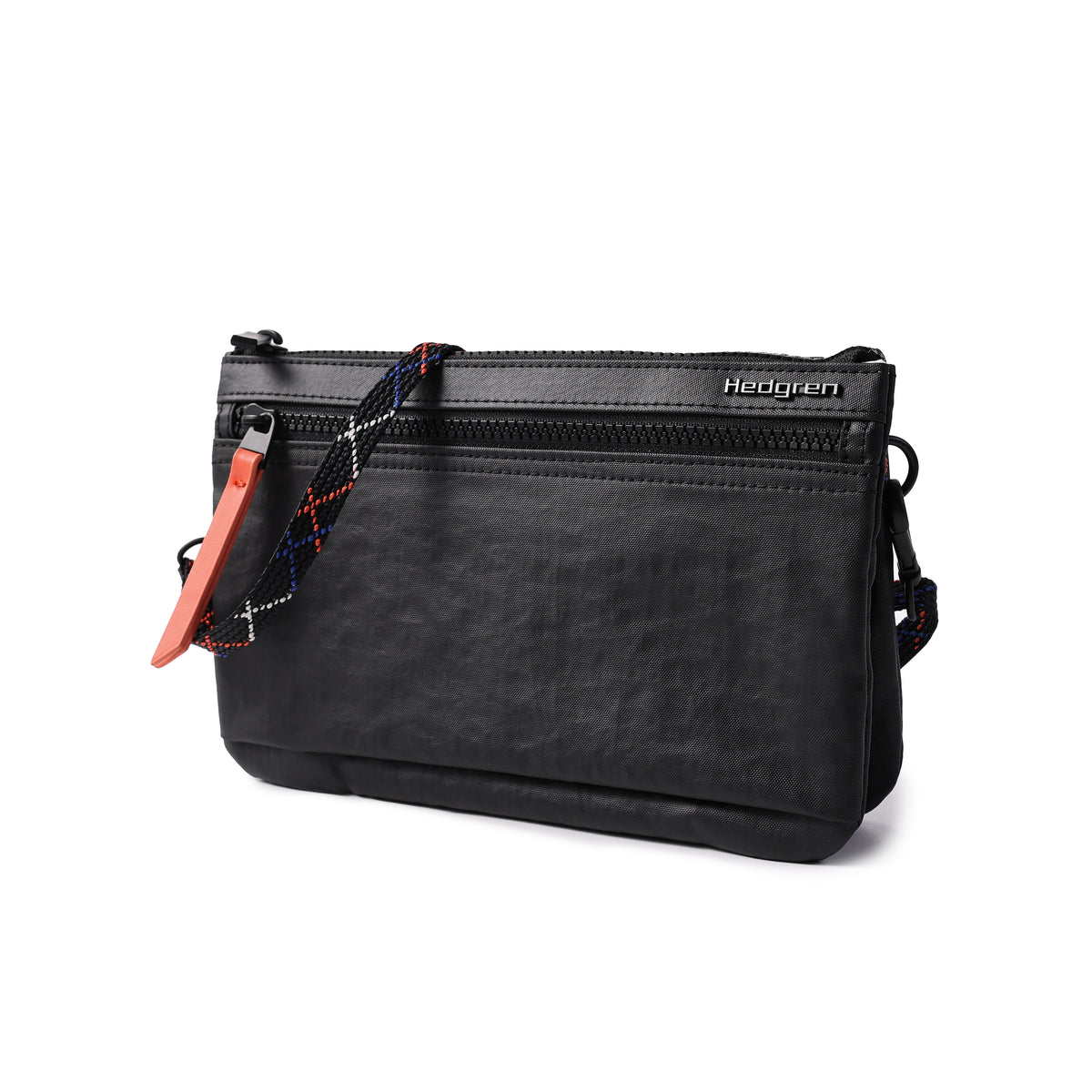 Emma Crossover 3 Compartment Rfid Creased Black/Coral