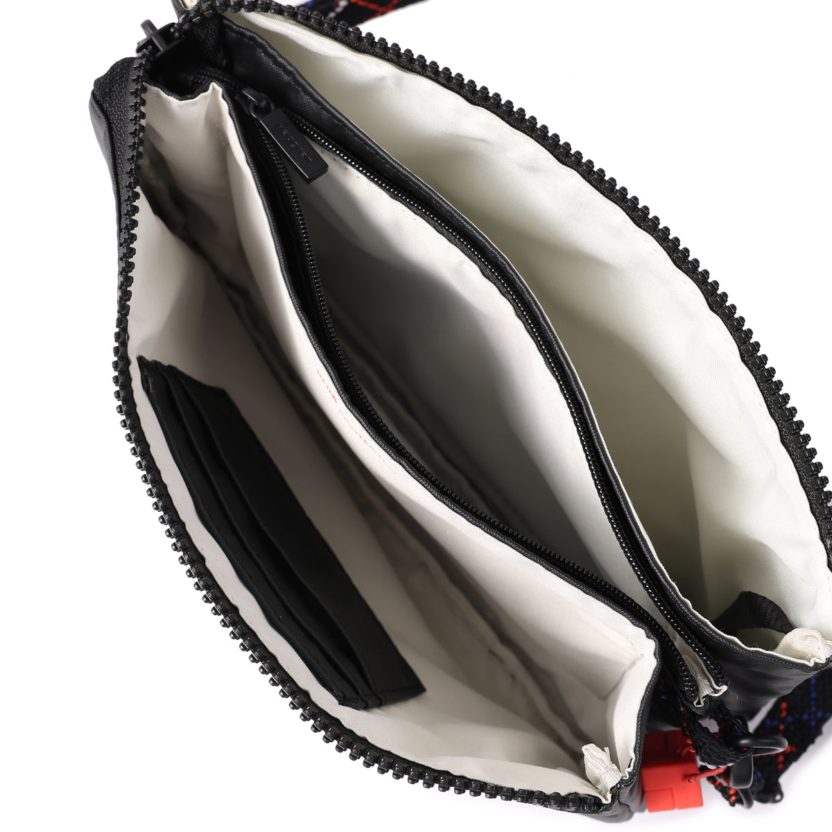 Emma Crossover 3 Compartment Rfid Creased Black/Coral