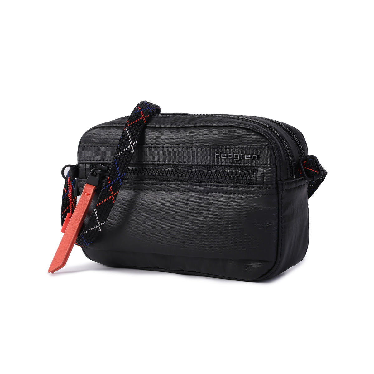 Maia Small Crossover 2 Compartment Creased Black/Coral