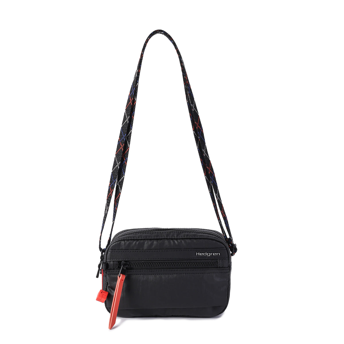 Maia Small Crossover 2 Compartment Creased Black/Coral