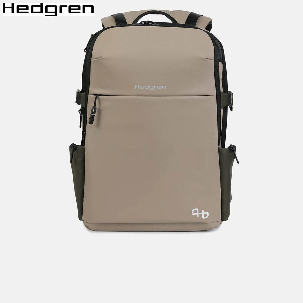 Hedgren Suburbanite Backpack + Raincover + RFID \ Vintage Beige Eco