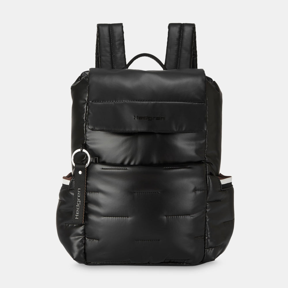 Billowy Backpack with Flap Black