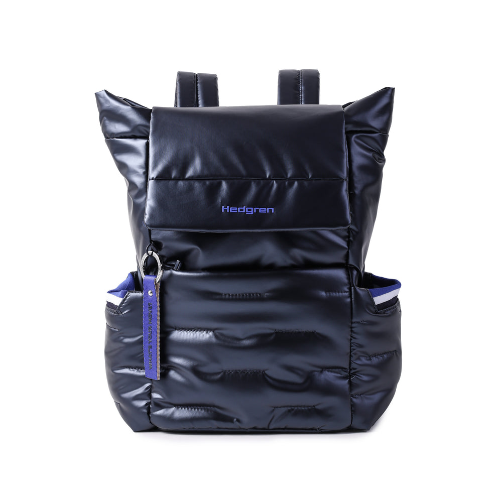 Hedgren Billowy Backpack With  Flap Peacoat Blue