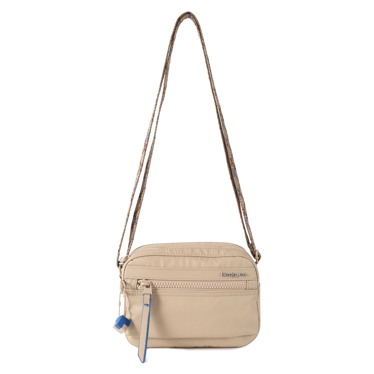 Maia Small Crossover 2 Compartment Creased Safari Beige