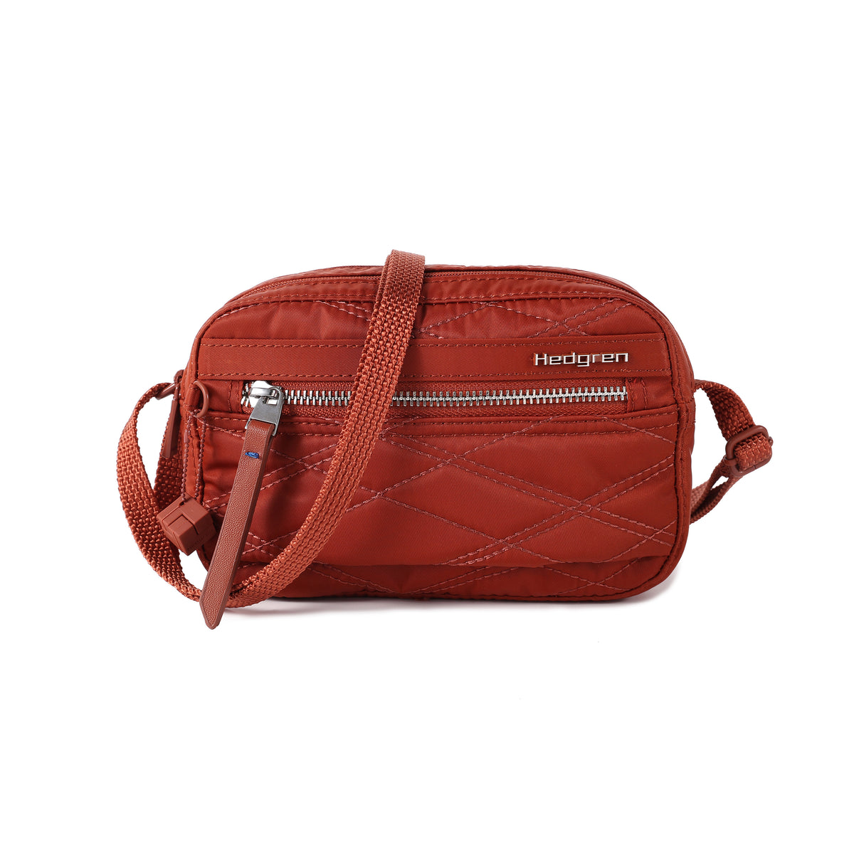Maia Small Crossover 2 Compartment New Quilt Brandy Brown