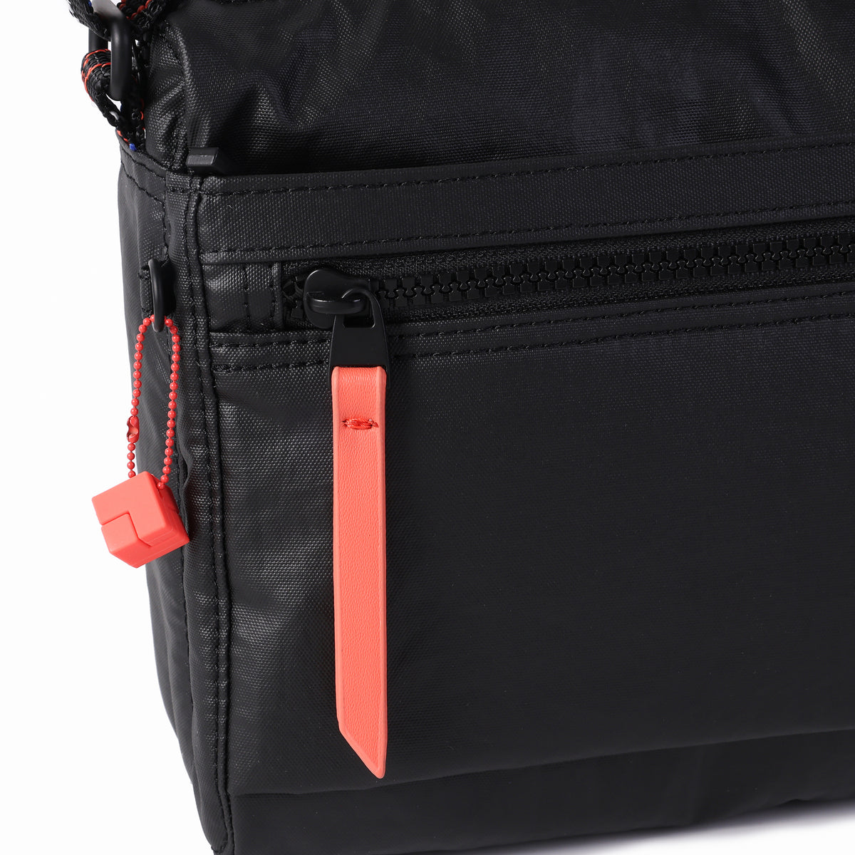 Eye Shoulder Bag Rfid Creased Black/Coral