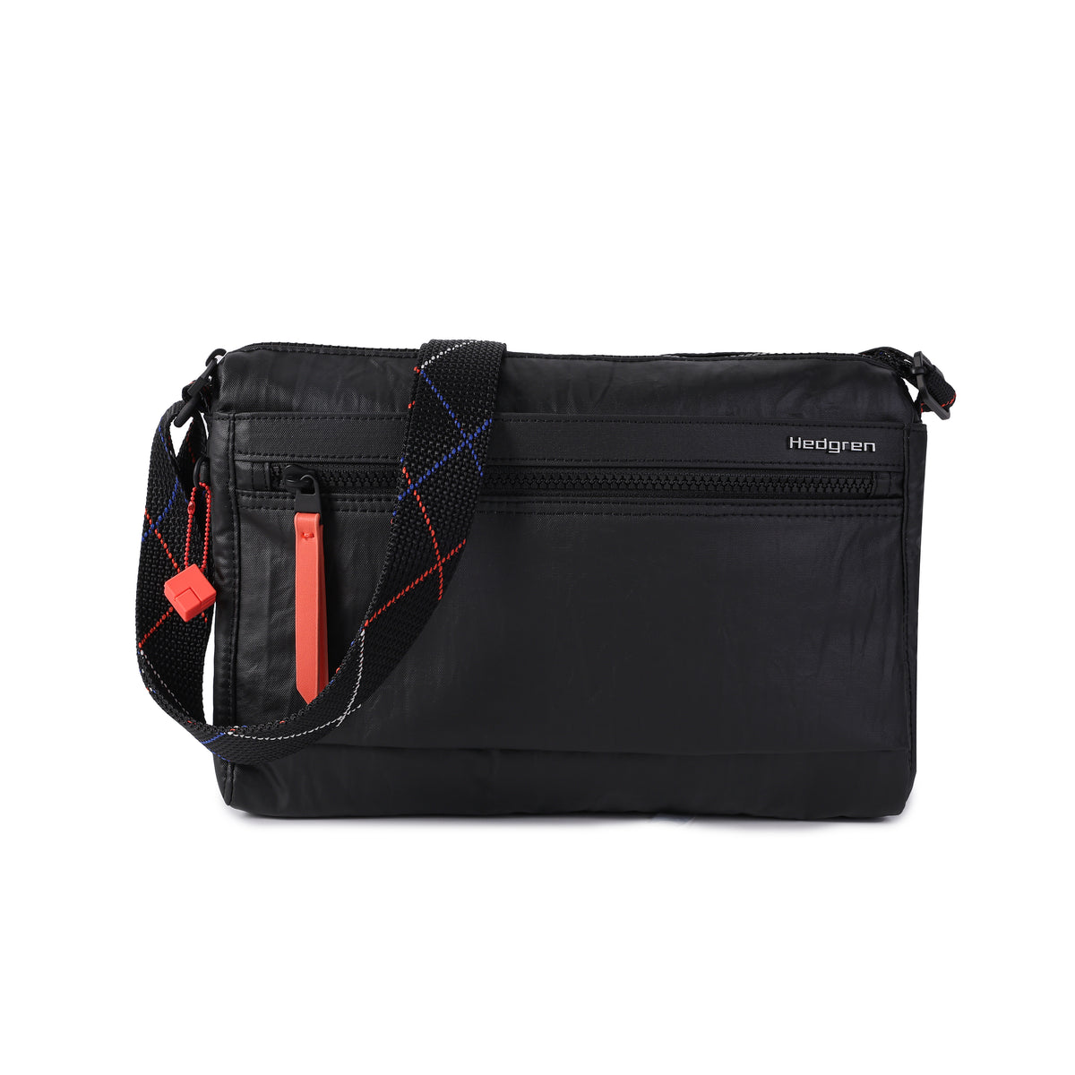 Eye M Shoulder Bag Medium Rfid Creased Black/Coral