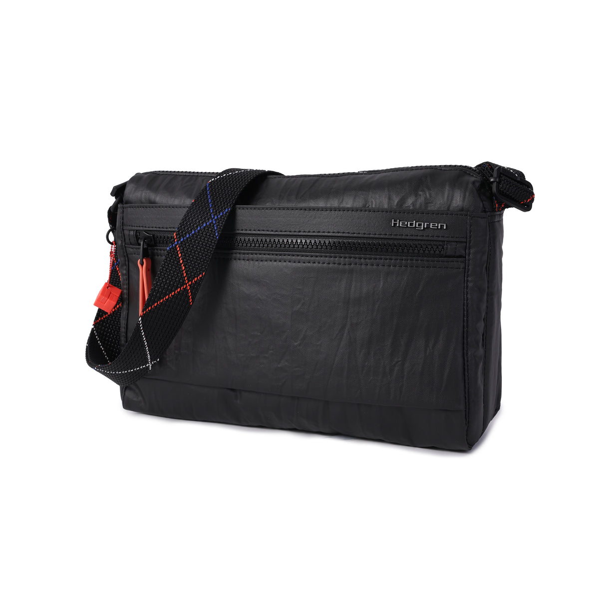 Eye M Shoulder Bag Medium Rfid Creased Black/Coral