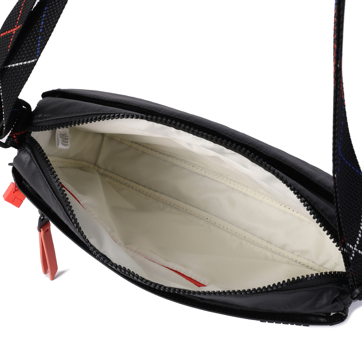 Eye M Shoulder Bag Medium Rfid Creased Black/Coral