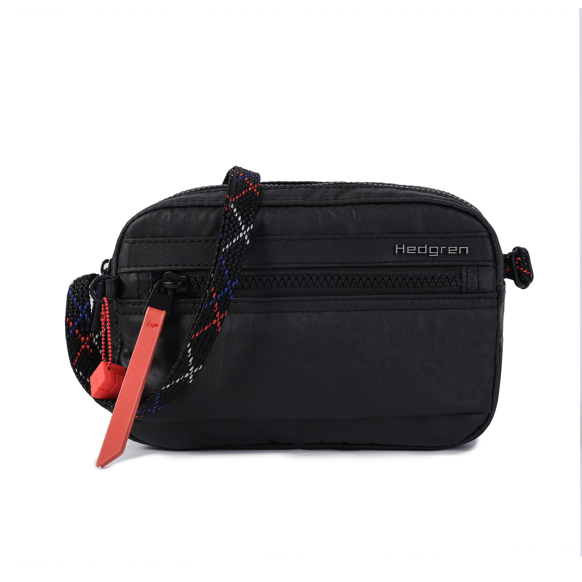 Maia Small Crossover 2 Compartment Creased Black/Coral