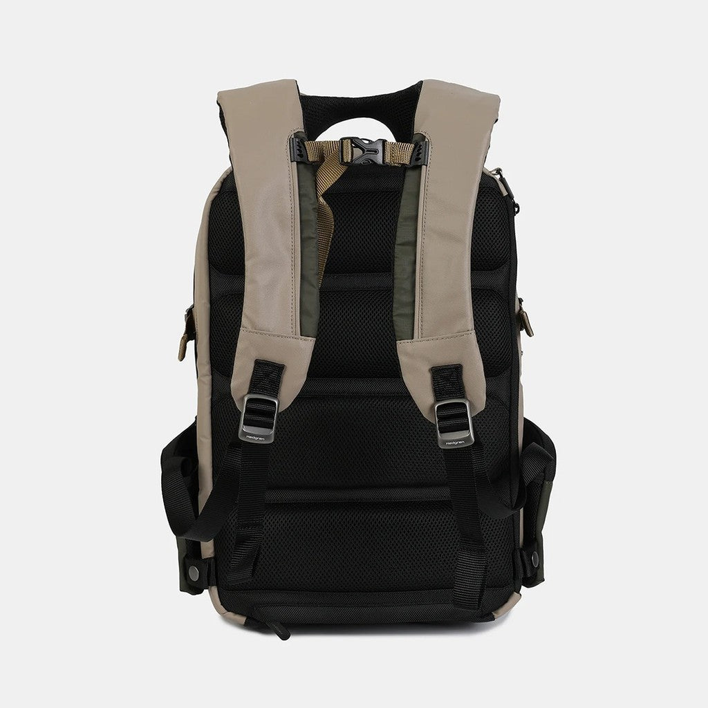 Hedgren Suburbanite Backpack + Raincover + RFID \ Vintage Beige Eco