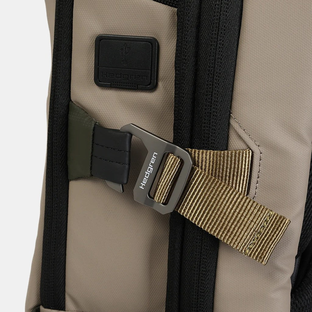 Hedgren Suburbanite Backpack + Raincover + RFID \ Vintage Beige Eco